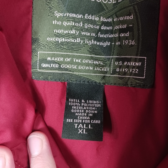 Eddie Bauer Goose Down Vest Womens Size XL Tall Outdoor Gorpcore Winter - Picture 5 of 5